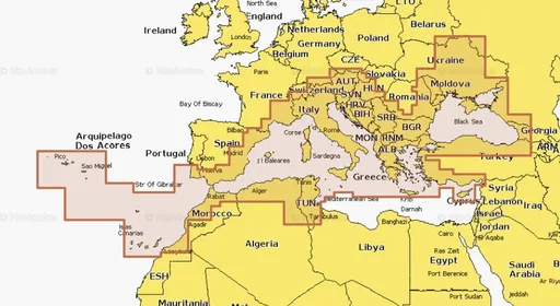Navionics+ Mapy Středozemní moře + Černé moře,Navionics+ Mapy Středozemní moře + Černé moře