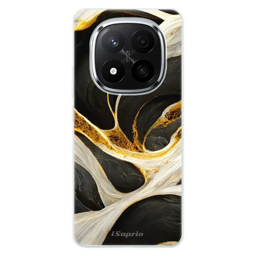 Odolné silikonové pouzdro iSaprio - Black and Gold - Xiaomi Redmi Note 14 Pro 5G/14 Pro+ 5G