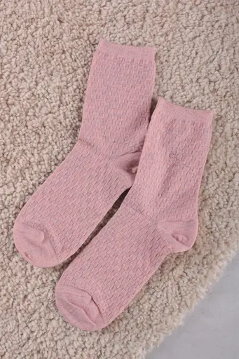 Světle růžové ponožky CK Women Sock 1P Basket Multicolor