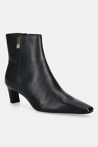 Kožené kotníkové boty Tommy Hilfiger SQUARE TOE KITTEN BOOTIE
