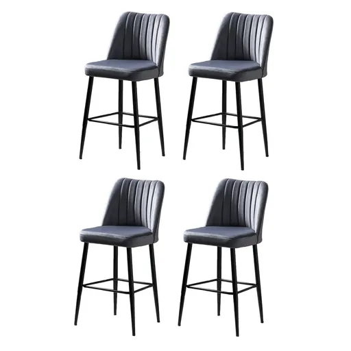 Sada barových židlí Vento Grey and Black, 4 ks, 4 ks