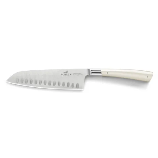 Santoku nůž EDONIST 18 cm, nerezové nýty, bílá, Lion Sabatier