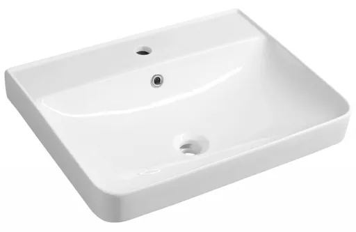 AQUALINE ZEN keramické umyvadlo nábytkové 60x45cm, bílá 3060