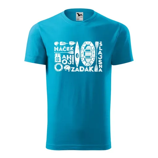 Bontis Tričko s potiskem "Vodácký slovník" - Tyrkysová | 2XL