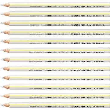 STABILO Trio silná - 12 ks balení - bílá (4006381486453)
