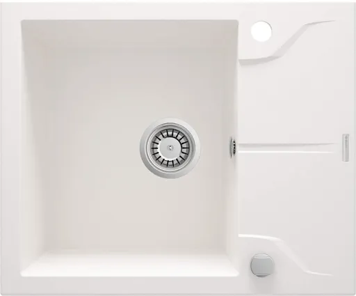 DEANTE Andante alabaster Granitový dřez s odkapávačem ZQN_A11A