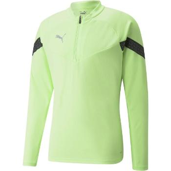 Puma TEAMFINAL TRAINING 1/4 ZIP TOP Pánská sportovní mikina, světle zelená, velikost