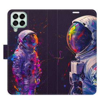 Flipové pouzdro iSaprio - Neon Astronaut 02 - Samsung Galaxy M53 5G