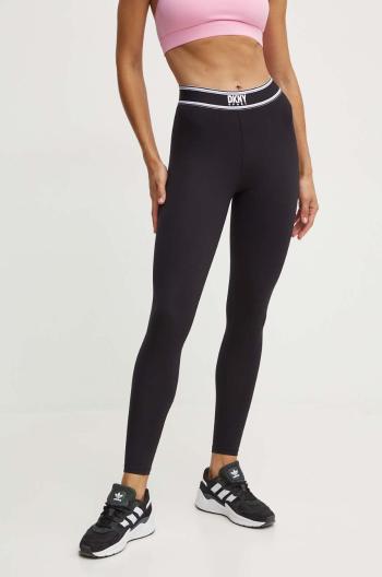 Legíny Dkny dámské, černá barva, hladké, DP4P3399