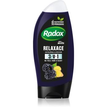 Radox Men Feel Wild sprchový gel na obličej, tělo a vlasy pro muže Blackberry & Ginger 225 ml