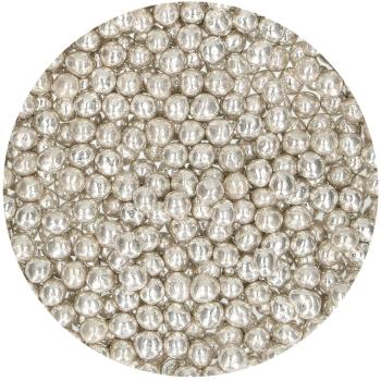 Cakesupplies Cukrové kuličky Soft Pearls - Metalické stříbrné 55 g