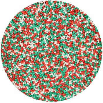 Cakesupplies Cukrové kuličky Nonpareils - Vánoce 80 g