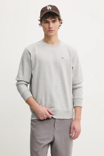 Mikina Tommy Jeans pánska,šedá farba,melanžová,DM0DM09591