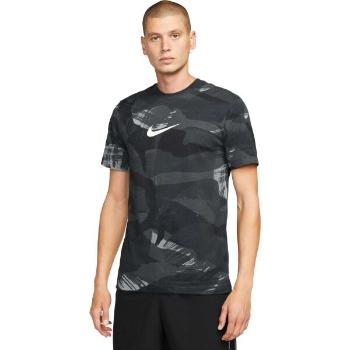 Nike DRI-FIT CAMO Pánské tričko, tmavě šedá, velikost