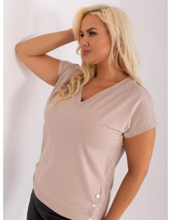 Dámská halenka z bavlny plus size MIJA  béžová 