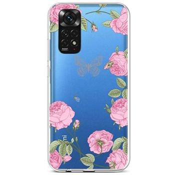 TopQ Kryt Xiaomi Redmi Note 11 silikon Pivoňky 71888 (Sun-71888)