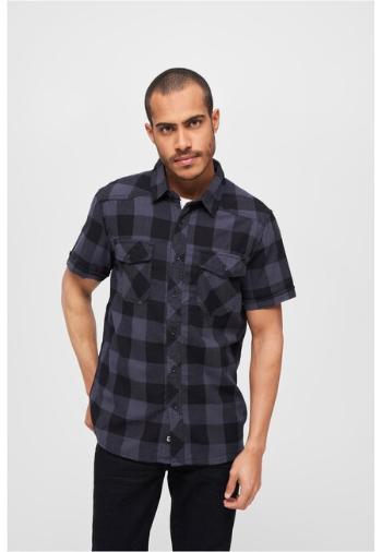 Brandit Checkshirt Halfsleeve black/grey - 5XL