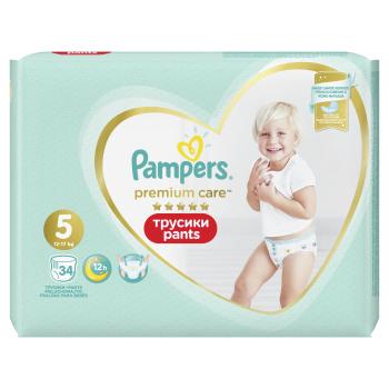 Pampers Premium Care vel. 5 12-17 kg plenkové kalhotky 34 ks