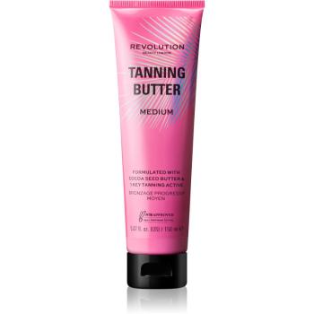 Makeup Revolution Beauty Tanning Butter vyživující tělové máslo se samoopalovacím účinkem odstín Light/Medium 150 ml