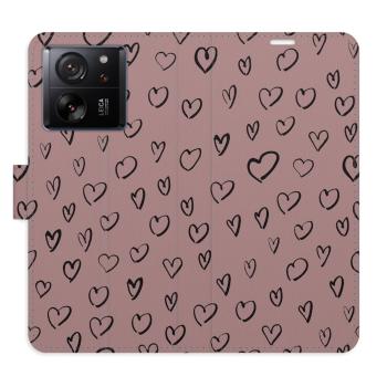 Flipové pouzdro iSaprio - Heart Dark 02 - Xiaomi 13T / 13T Pro