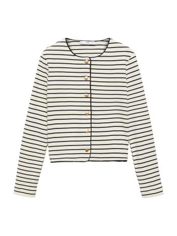 MANGO Kardigán 'PORTO'  ekrü / fekete