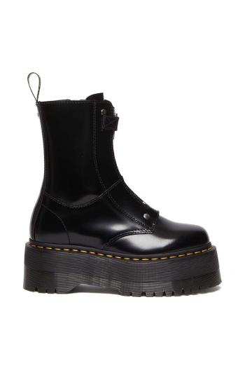 Kožené kotníkové boty Dr. Martens Jetta Hi Max dámské, černá barva, na platformě, DM30976001