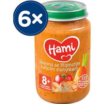 Hami Zelenina se šťavnatým kuřecím stehýnkem 6× 200 g (5900852996542)