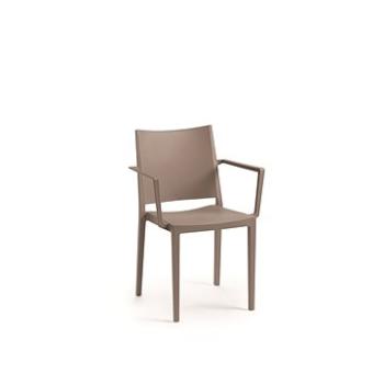 ROJAPLAST Židle zahradní MOSK ARMCHAIR, taupe (5604916050392)