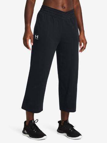 Under Armour UA Rival Terry Crop Wide Leg Tepláky Černá