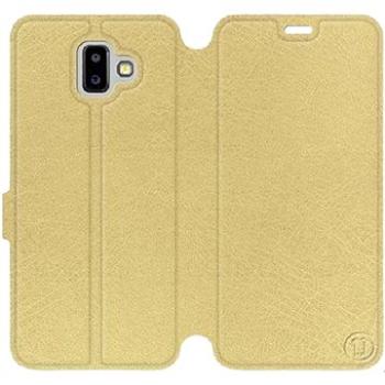 Flipové pouzdro na mobil Samsung Galaxy J6 Plus 2018 v provedení  Gold&Gray s šedým vnitřkem (5903226510368)