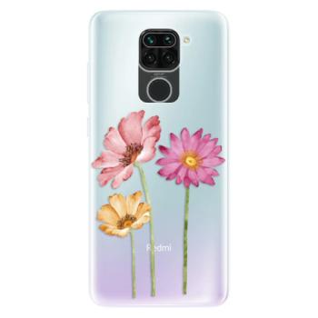 Odolné silikonové pouzdro iSaprio - Three Flowers - Xiaomi Redmi Note 9