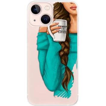 iSaprio My Coffe and Brunette Girl pro iPhone 13 mini (coffbru-TPU3-i13m)