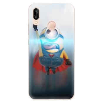 Odolné silikonové pouzdro iSaprio - Mimons Superman 02 - Huawei P20 Lite