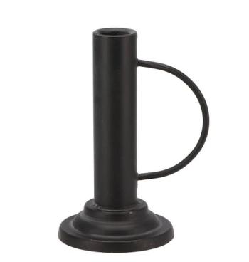 Granitový antik kovový svícen na úzkou svíčku Ariana black - 11*9*15 cm 870600