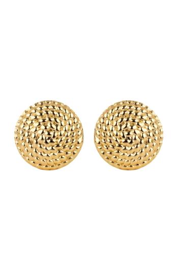 Marc Malone Výrazné pozlacené náušnice Camellia Gold Earrings MCE250210G