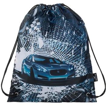 Bagmaster SÁČEK ALFA 9 C školní sáček na přezůvky / tělocvik - modré auto (8591805009579)