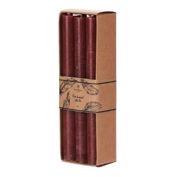 Set de lumânări roșii înalte, 6 buc, parafină, 20cm, roșu