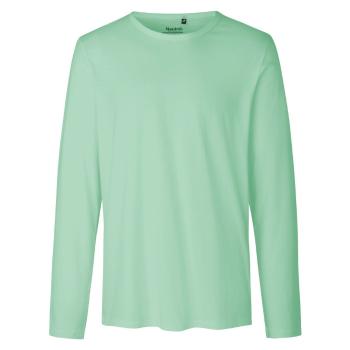 Neutral Pánské tričko s dlouhým rukávem z organické Fairtrade bavlny - Dusty mint | XL