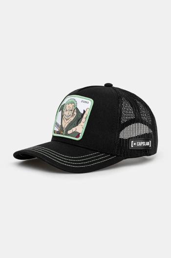 Dětská baseballová čepice Capslab One Piece Capslab Trucker černá barva, s aplikací, CL.OP1.3.ZOR2