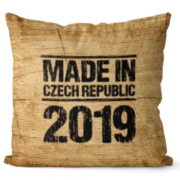 Polštář Made In + rok (Velikost: 55 x 55 cm, rok: 2019)