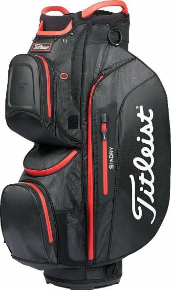 Titleist Cart 15 StaDry Black/Black/Red Cart Bag