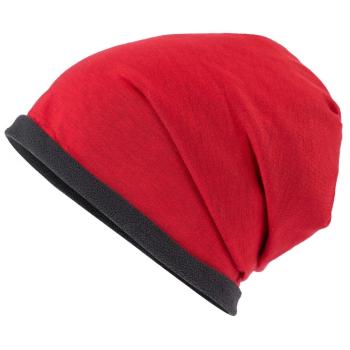 Myrtle Beach Čepice Single Beanie MB7131 - Červená / tmavě šedá