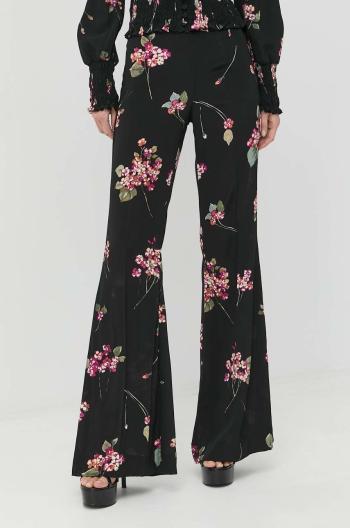 Kalhoty Twinset dámské, černá barva, zvony, high waist