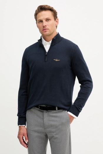 Bavlnený sveter Aeronautica Militare tmavomodrá farba, ľahký, MA1578UL00506