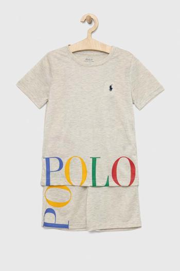 Dětské pyžamo Polo Ralph Lauren béžová barva, s potiskem