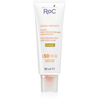 RoC Soleil Protect Anti Brown Spots Unifying Fluid Tinted tónovaný fluid pro sjednocení pleti SPF 50 s vitamínem C 50 ml
