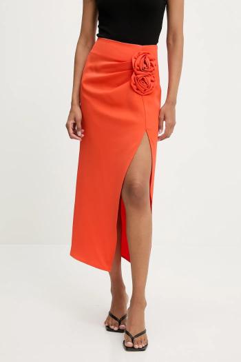 Sukňa Answear.LAB červená farba, maxi, puzdrová
