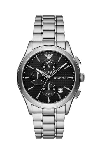 Hodinky Emporio Armani Paolo Chronograph stříbrná barva, AR11602