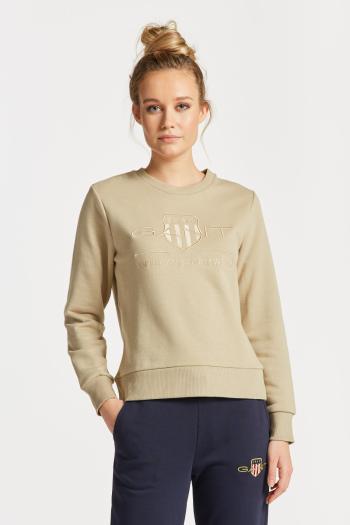 MIKINA GANT REG TONAL SHIELD C-NECK SWEAT CONCRETE BEIGE