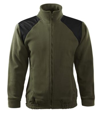 MALFINI Fleecová mikina Jacket Hi-Q - Military | XL